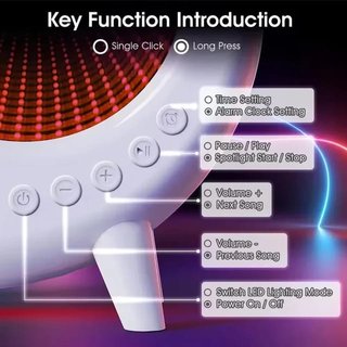 Lámpara LED RGB + Altavoz Bluetooth 5.0 + Reloj