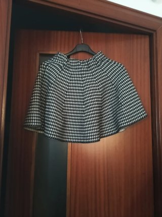 Falda de cuadros pata de gallo talla s