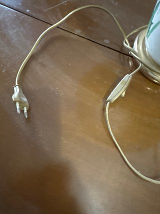 Lámpara de mesa cerámica floral