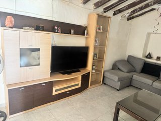 Mueble TV modular madera y cristal