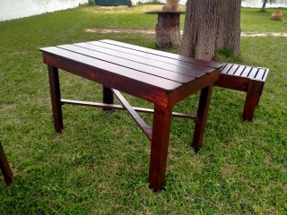 Conjunto Muebles Jardín Madera DIY