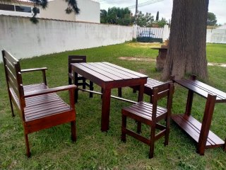 Conjunto Muebles Jardín Madera DIY