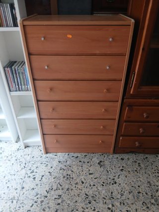 Cómoda de madera 6 cajones