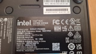Minipc IntelNUC i3/8Gb 250Gb ssd