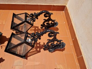 Farola de forja clásica para pared