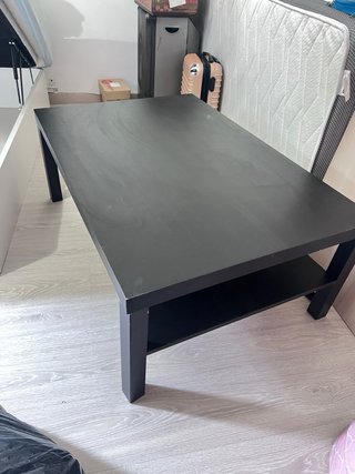 Mesa de centro negra madera