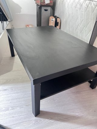 Mesa de centro negra madera