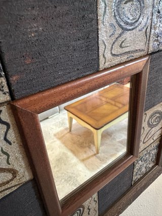 Espejo decorativo madera y mosaico (artesanal)