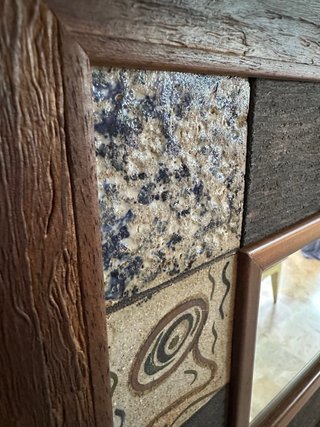 Espejo decorativo madera y mosaico (artesanal)