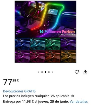 Luces LED GPJYD para interior de coche