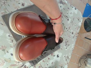 Zapatos Lotusse doble Hebilla Marrón/Naranja