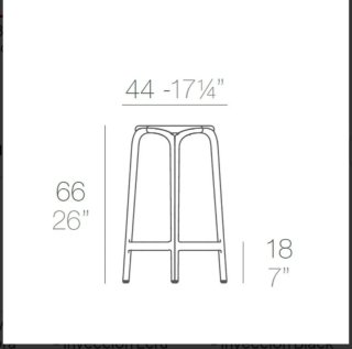 Taburetes Vondom blancos (Set de 2)