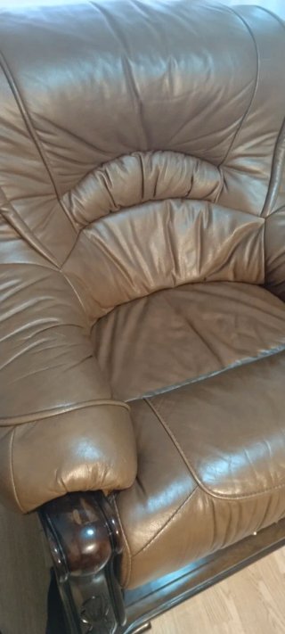 2 Sillones de piel marrón