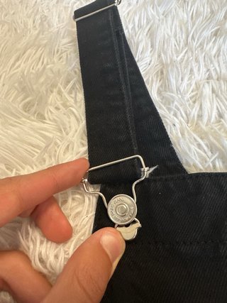 Stradivarius Abito Salopette Corto Jeans Nero