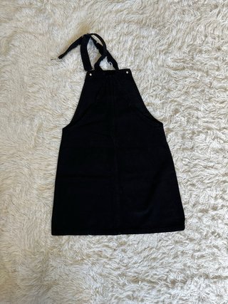 Stradivarius Abito Salopette Corto Jeans Nero