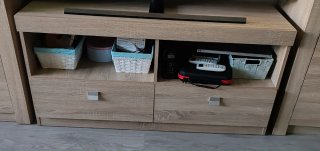 Mueble de salón modular madera clara