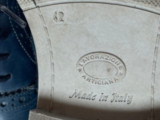 Zapatos de piel azul T42