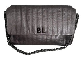 Bolso negro de cuero de Bimba y Lola