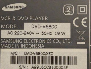 Samsung Reproductor DVD y VHS