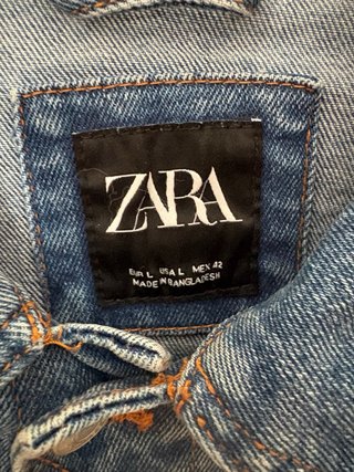 Chaqueta Vaquera Zara Man Azul