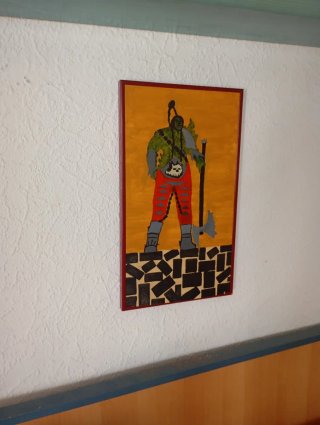 Cuadro acrílico guerrero orco Versiones
