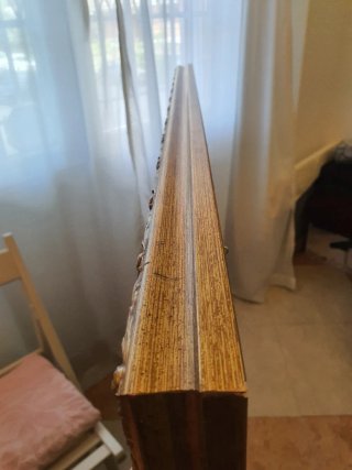 Marco grande madera dorado 111 x 92 cm