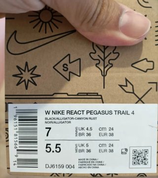 T38 Nike Pegasus Trail 4 azules