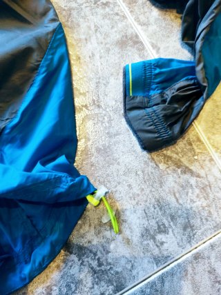 Chaqueta de running azul con capucha - Karrimor