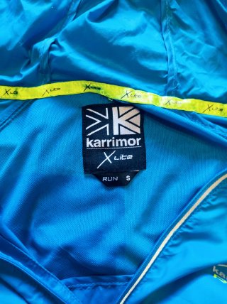 Chaqueta de running azul con capucha - Karrimor