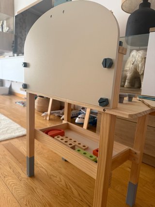 Banco de bricolaje infantil con caja de herramient