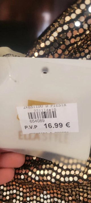 Vestido de fiesta dorado lentejuelas