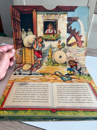 Cuento Pop-Up El Gato con Botas Antiguo 1961