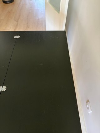 Mesa BoConcept plegable negra y plateada