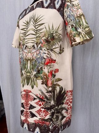 Mini abito Zara fantasia tropical taglia M