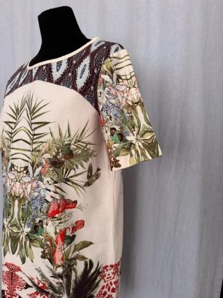 Mini abito Zara fantasia tropical taglia M
