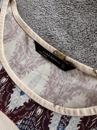 Mini abito Zara fantasia tropical taglia M