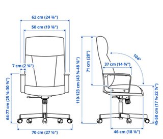 Silla de escritorio IKEA Millberget Negra