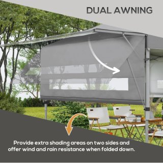 NUEVO Carpa Plegable 3x5 Gris Estuche con Ruedas
