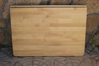 Mesa abatible IKEA NORBO abedul macizo