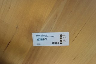 Mesa abatible IKEA NORBO abedul macizo