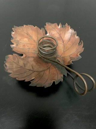 Portavelas antiguo hoja metal
