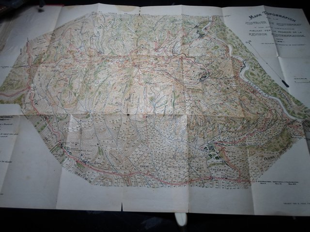 Mapa Montserrat Montanya Planol Monestir 1909