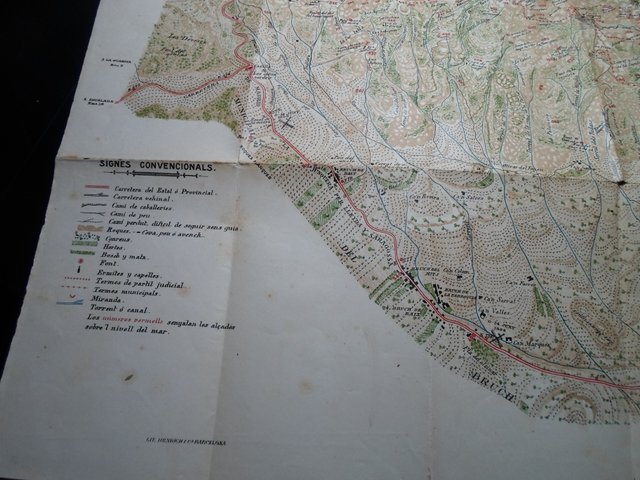 Mapa Montserrat Montanya Planol Monestir 1909