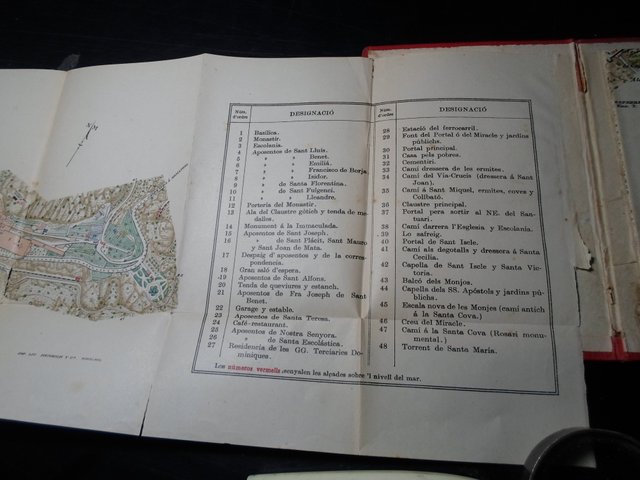 Mapa Montserrat Montanya Planol Monestir 1909