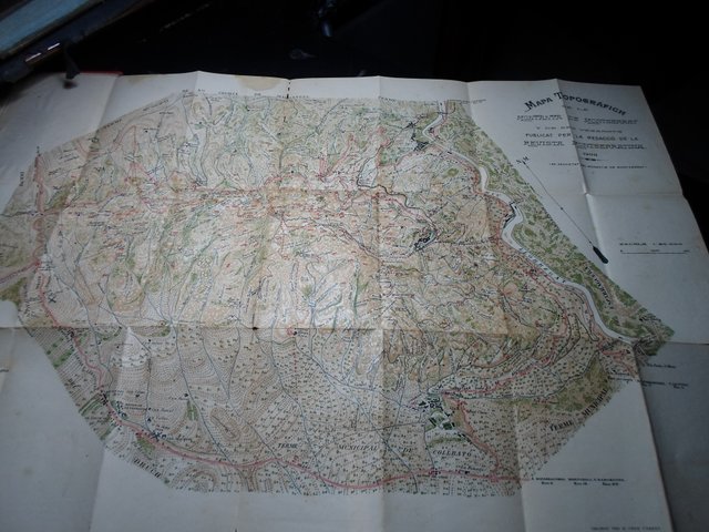Mapa Montserrat Montanya Planol Monestir 1909