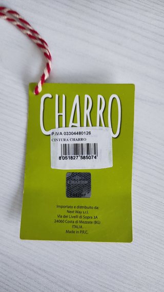 Cintura Charro nera nuova con cartellino