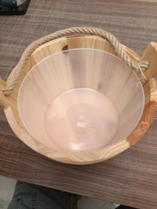 Cubo madera sauna