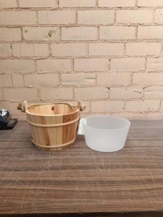 Cubo madera sauna