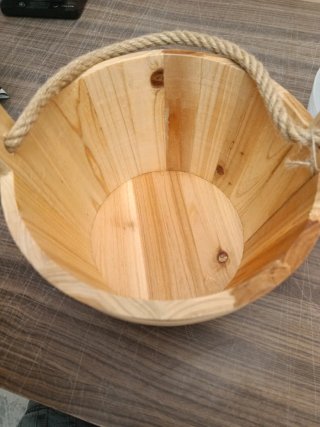 Cubo madera sauna
