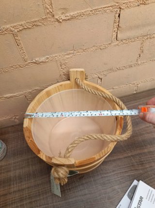 Cubo madera sauna